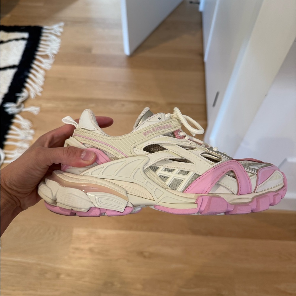 Balenciaga Cream and Pink Women's Sneakers